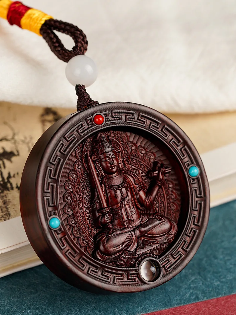 Home Decoration Ornaments Crafts Wood Carving Pendant Car Rearview Mirror Jewelry Men's and Women's Guanyin Guardian Buddha
Home Decoration Ornaments Crafts Wood Carving Pendant Car Rearview Mirror Jewelry Men's and Women's Guanyin Guardian Buddha