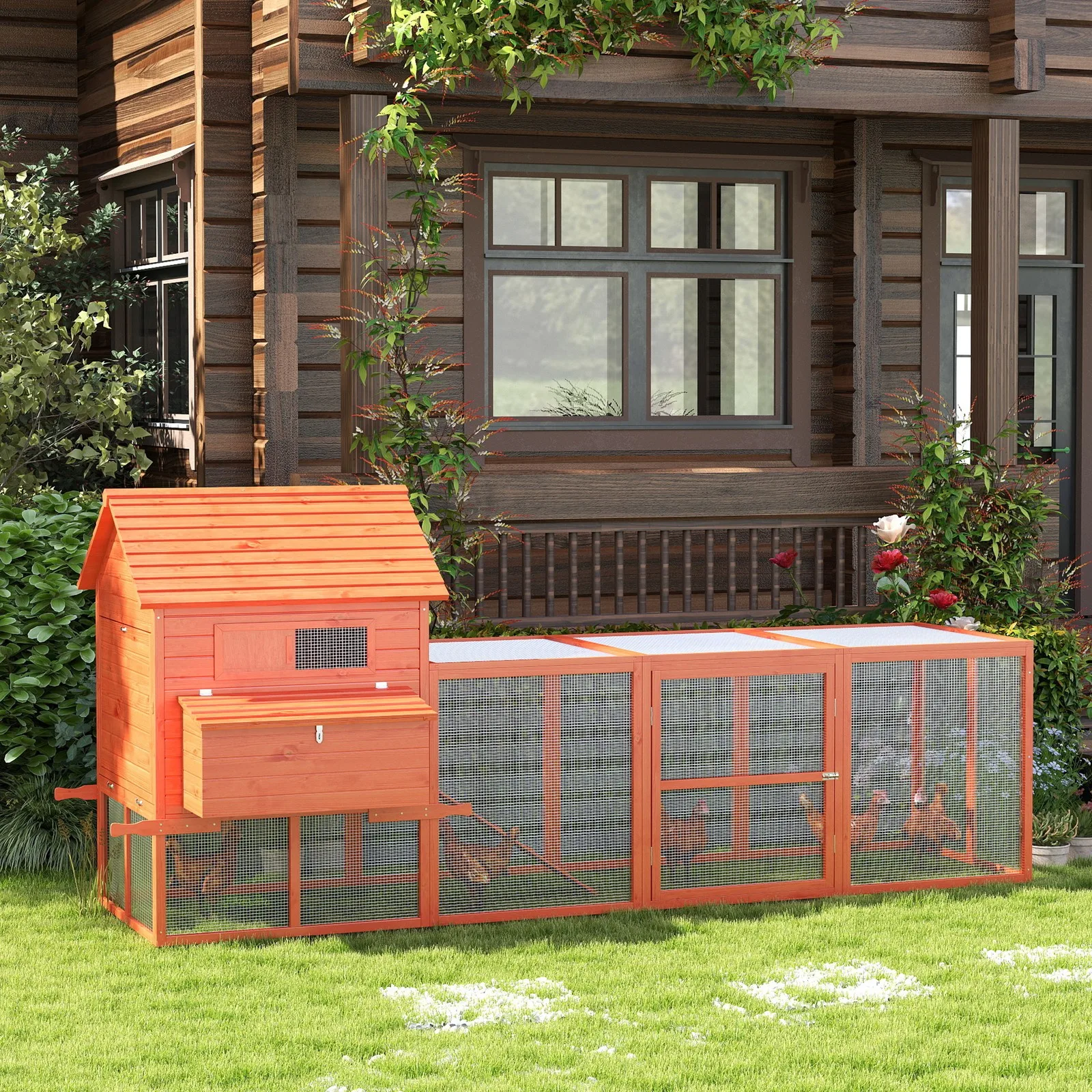 145" Chicken Coop with Run & Inner Hen House Space
145" Chicken Coop with Run & Inner Hen House Space