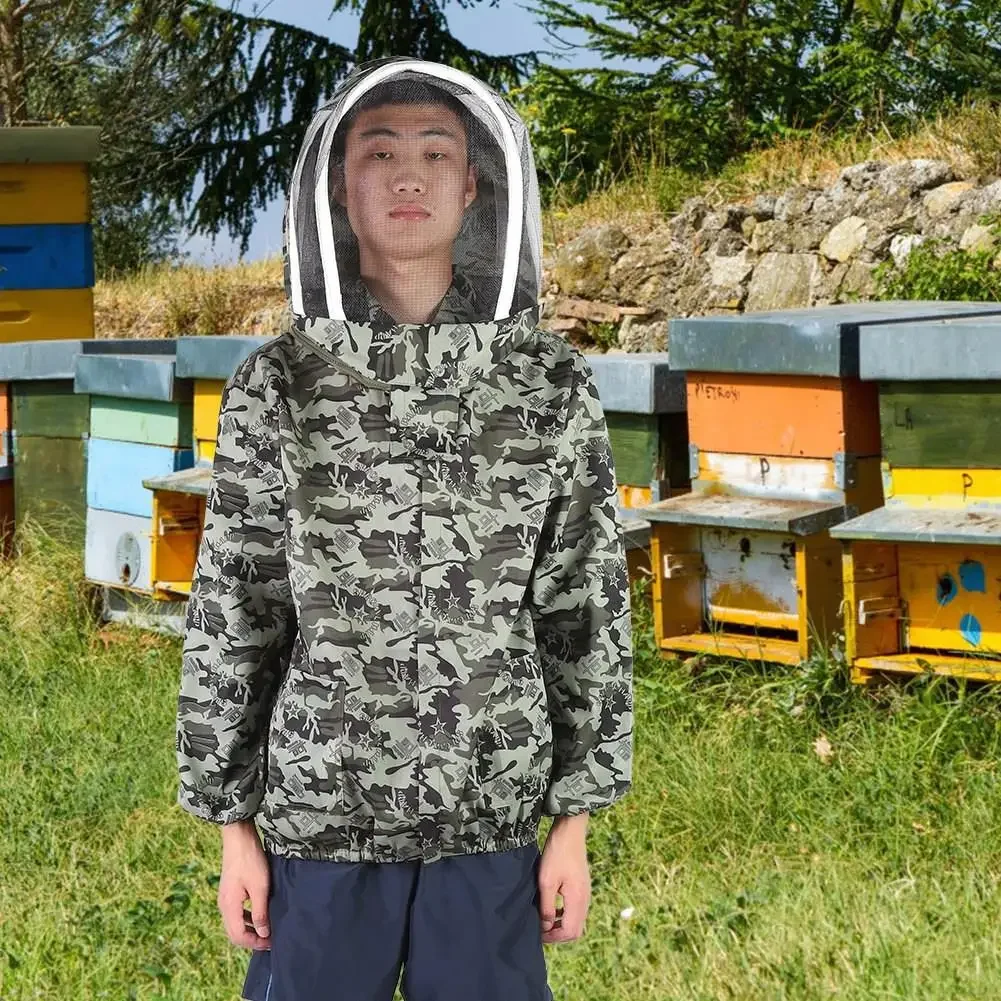 Новый защитный костюм пчеловода (верхняя часть) с камуфляжем «Пять звезд» (зеленый и черный), дышащий, прочный, для защиты от пчел
Новый защитный костюм пчеловода (верхняя часть) с камуфляжем «Пять звезд» (зеленый и черный), дышащий, прочный, для защиты от пчел