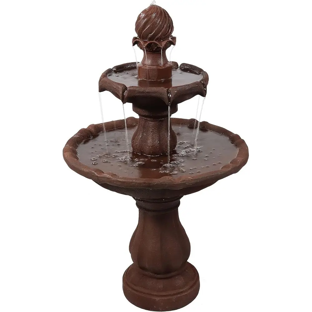 35-Inch 2-Level Outdoor Water Fountain with Battery Power and Pump - Rust Resistant
35-Inch 2-Level Outdoor Water Fountain with Battery Power and Pump - Rust Resistant