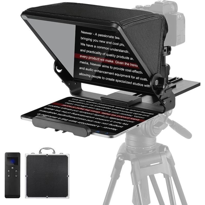 Basics X12B Aluminum Alloy Liftable Teleprompter 12" for iPad Tablet Phone DSLR Camera, No Assembly
Basics X12B Aluminum Alloy Liftable Teleprompter 12" for iPad Tablet Phone DSLR Camera, No Assembly
