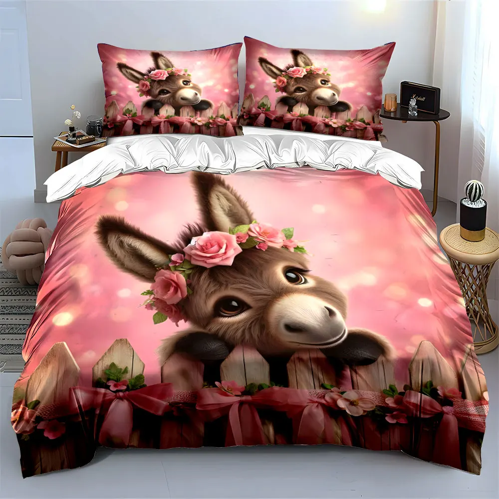Adorable Donkey Set for Celebrations kid's and adults' bedroom decor, Exquisite three-piece bedding set gift
Adorable Donkey Set for Celebrations kid's and adults' bedroom decor, Exquisite three-piece bedding set gift