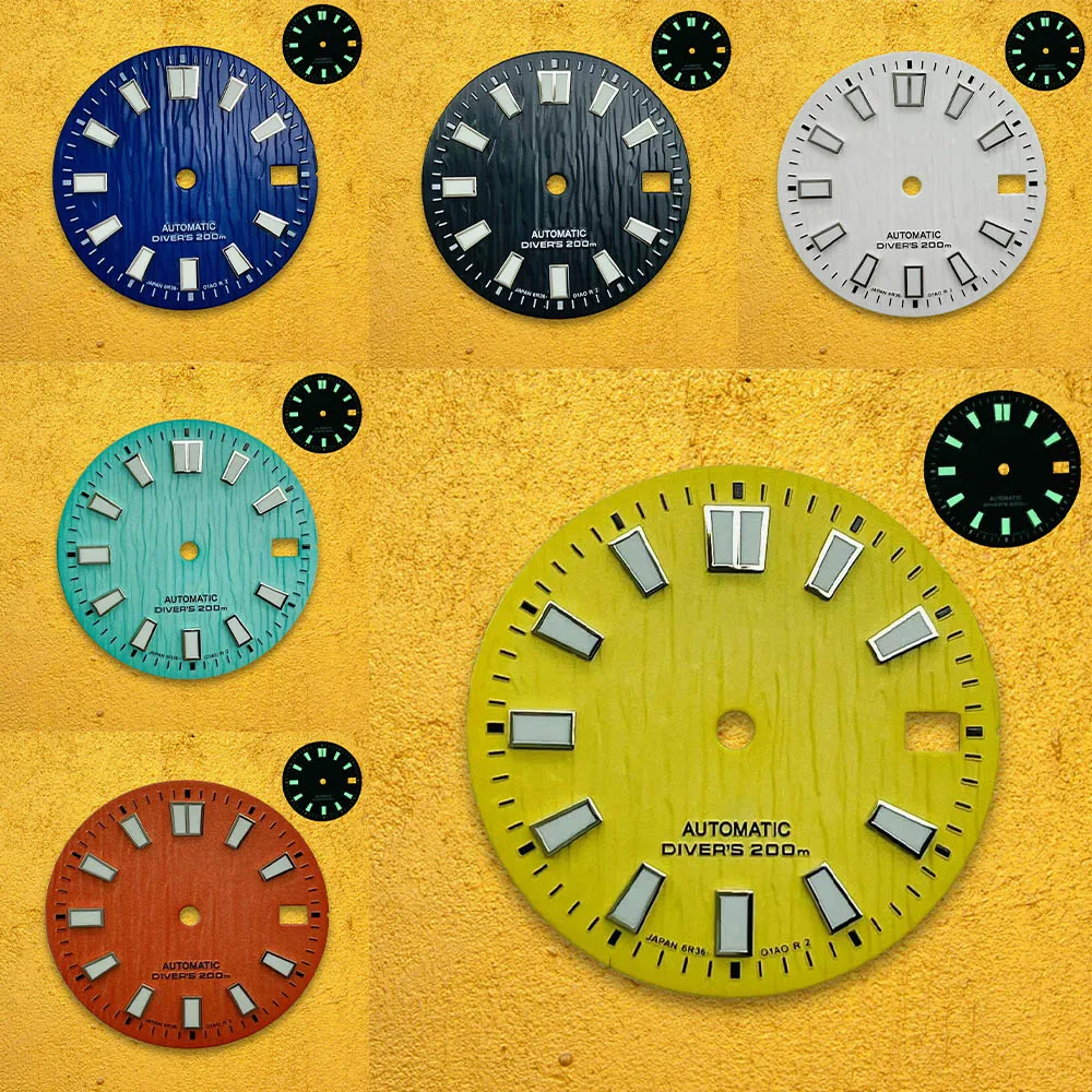 28.5mm S Logo Bark Pattern Dial Suitable for NH35 NH36 Movement High-Quality Watch Modification repair Accessories
28.5mm S Logo Bark Pattern Dial Suitable for NH35 NH36 Movement High-Quality Watch Modification repair Accessories