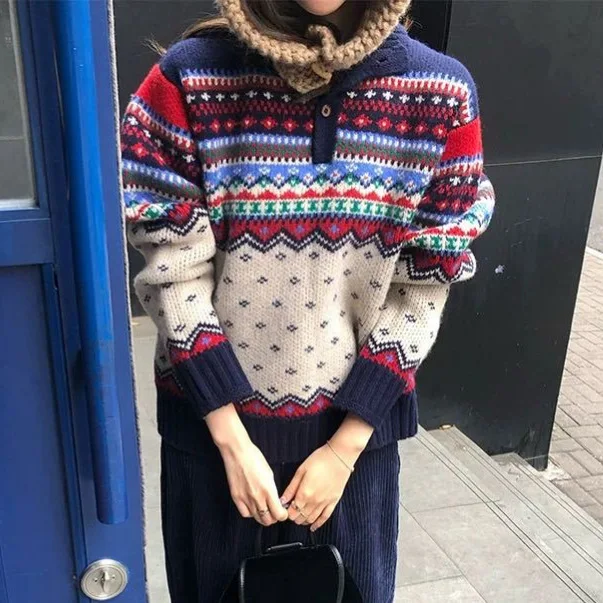 Вязаный кардиган, свитера, женские жаккардовые джемперы, цветные пуговицы с отложным воротником, толстые свободные посадки, повседневные, осень-зима 202, осень-зима
Вязаный кардиган, свитера, женские жаккардовые джемперы, цветные пуговицы с отложным воротником, толстые свободные посадки, повседневные, осень-зима 202, осень-зима