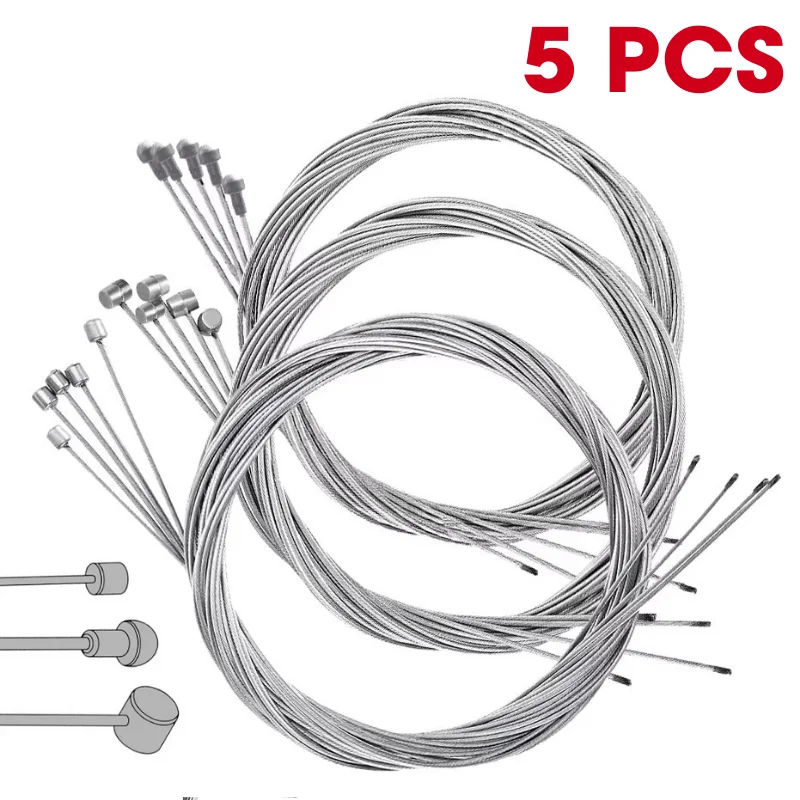 5pcs Bicycle Brake Cable Set 2m Length Stainless Steel Brake Shift Wire MTB Road Bicycle Inner Cable with Brake Cable End Cap
5pcs Bicycle Brake Cable Set 2m Length Stainless Steel Brake Shift Wire MTB Road Bicycle Inner Cable with Brake Cable End Cap