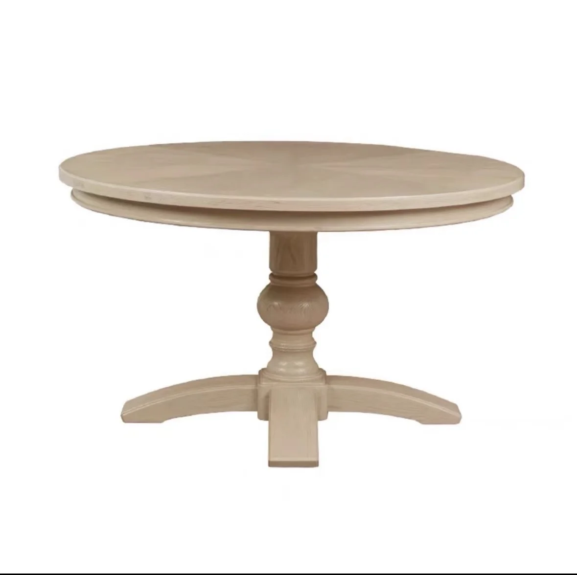 American solid wood round dining table small household European modern simple dining table
American solid wood round dining table small household European modern simple dining table