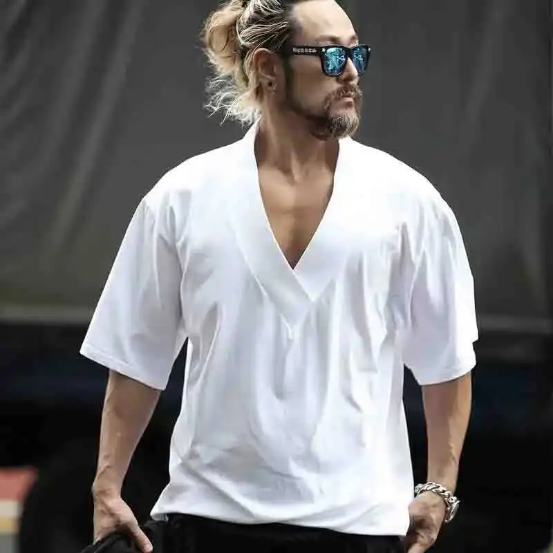 T-Shirt Spring Short Sleeved Men's Japanese Summer Dark V-Neck And Fashion Trend Loose Casual Pullover Bottoming Shirt
T-Shirt Spring Short Sleeved Men's Japanese Summer Dark V-Neck And Fashion Trend Loose Casual Pullover Bottoming Shirt