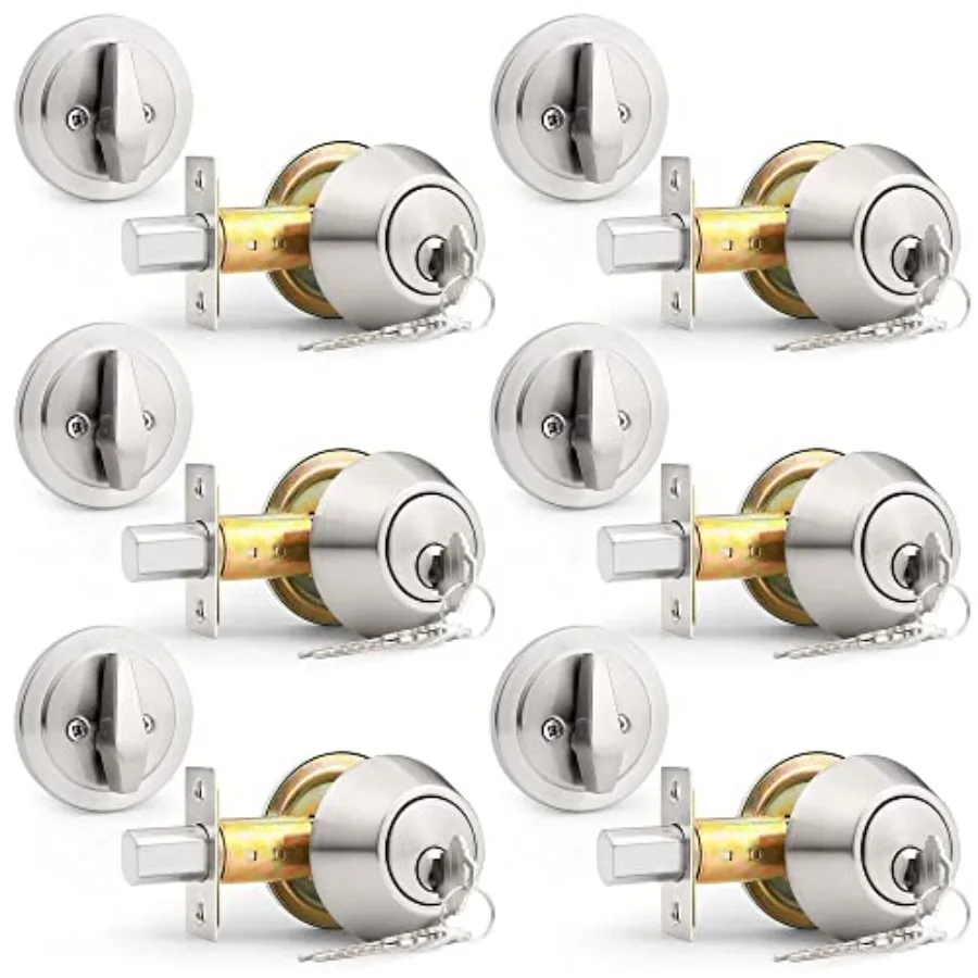 Single Cylinder Deadbolts, Keyed Alike Combo Handlesets, Interior and Exterior Door Locks for Entrance Lock and Front Gate
Single Cylinder Deadbolts, Keyed Alike Combo Handlesets, Interior and Exterior Door Locks for Entrance Lock and Front Gate