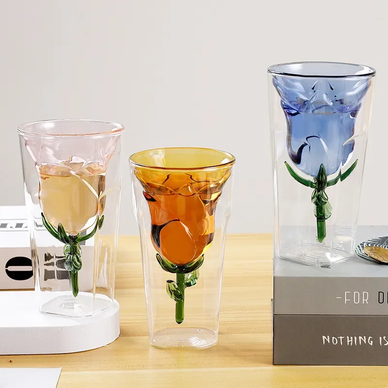 Cocktail Glass Clear Rose Shape Wine Glass with Clear Leaves Champagne Stemware Gift for Lovers Wedding Table Decor
Cocktail Glass Clear Rose Shape Wine Glass with Clear Leaves Champagne Stemware Gift for Lovers Wedding Table Decor
