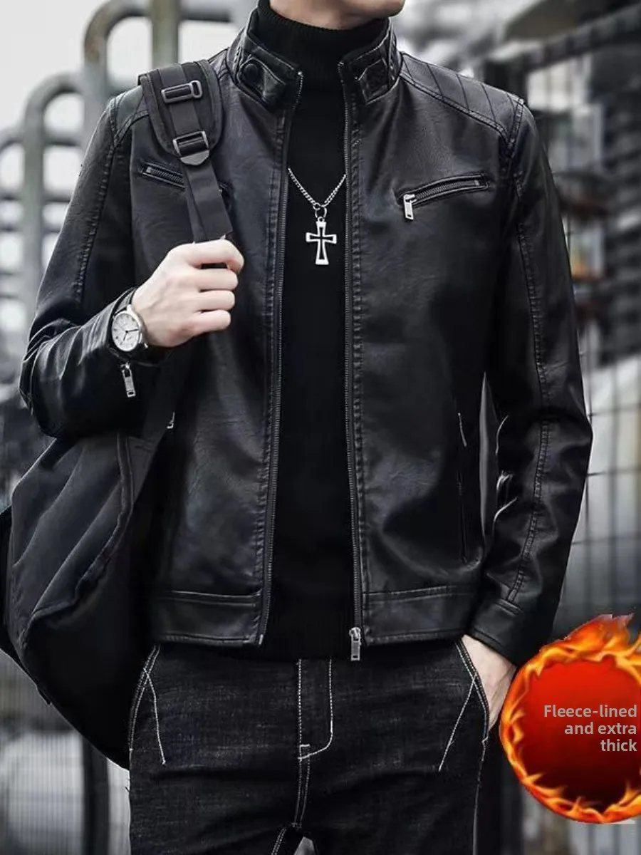 Men's Fce Lined Thiened Biker Leather Jaet Autumn Winter Slim Fit Faionable Long Sve Coat Cleanfit Sle Youth Size
Men's Fce Lined Thiened Biker Leather Jaet Autumn Winter Slim Fit Faionable Long Sve Coat Cleanfit Sle Youth Size