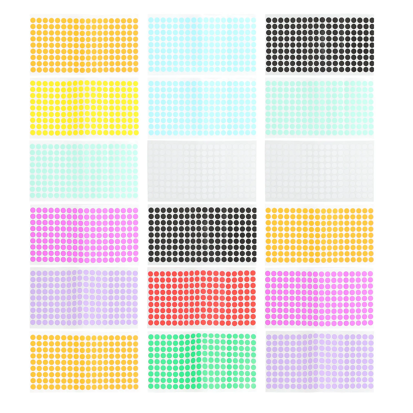 18 Sheets Round Label Stickers Small Dot Shape Self-Adhesive Useful Marking Sticker for Home Seasoning Classification
18 Sheets Round Label Stickers Small Dot Shape Self-Adhesive Useful Marking Sticker for Home Seasoning Classification