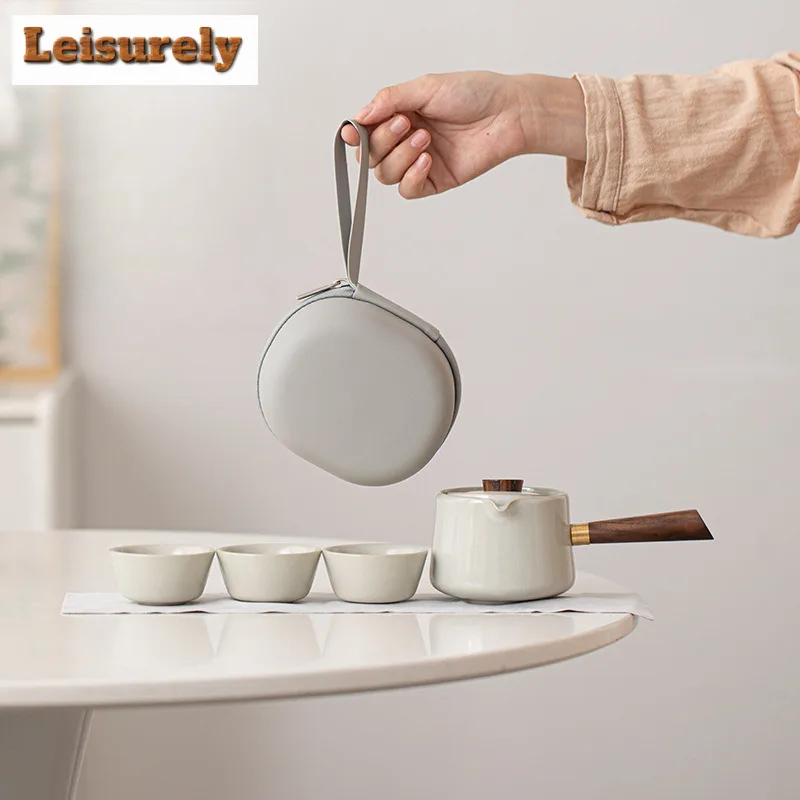 Ru Kiln Leisurely Portable Travel Tea Set Kit 360 Rotation Tea Maker Automatic 1 Pot 3 Cups Camping Picnic Tote Bag Drinkware
Ru Kiln Leisurely Portable Travel Tea Set Kit 360 Rotation Tea Maker Automatic 1 Pot 3 Cups Camping Picnic Tote Bag Drinkware