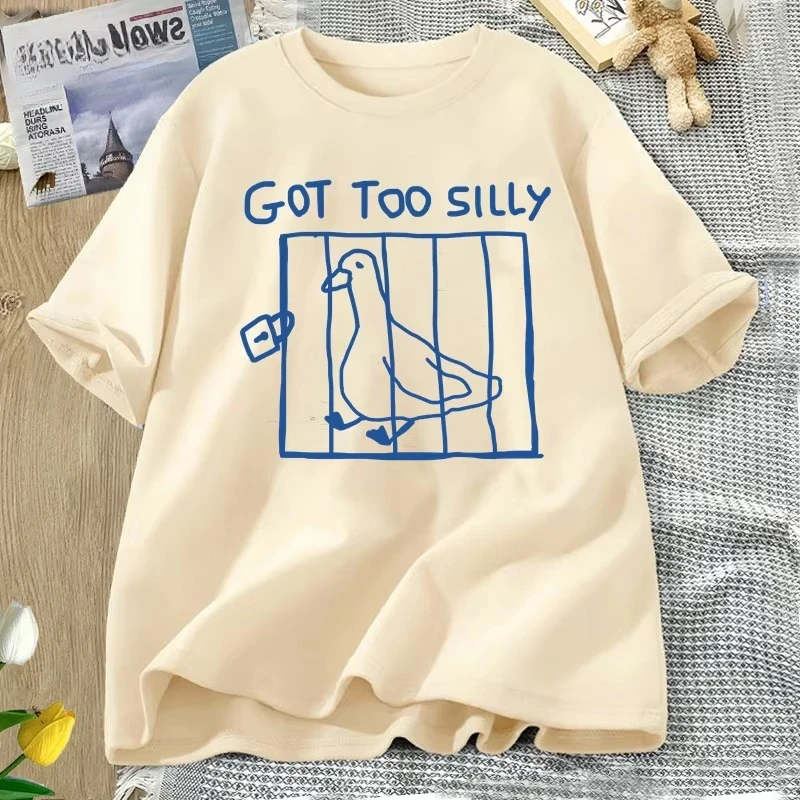 Got Too Silly T Shirt Men Women Harajuku Funny Silly Goose T-shirt Cotton Casual Women's T-shirt Oversized Streetwear Clothes
Got Too Silly T Shirt Men Women Harajuku Funny Silly Goose T-shirt Cotton Casual Women's T-shirt Oversized Streetwear Clothes