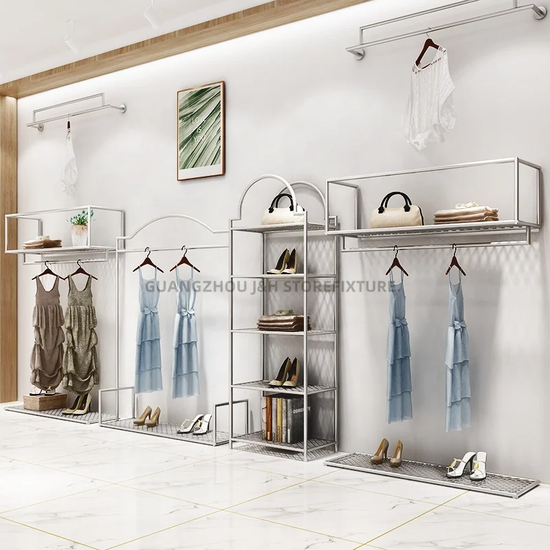 customized.High Quality Retail Clothes Shop Accessories Hanging Rack Clothes Display Stand Clothing Rack With Shelves
customized.High Quality Retail Clothes Shop Accessories Hanging Rack Clothes Display Stand Clothing Rack With Shelves