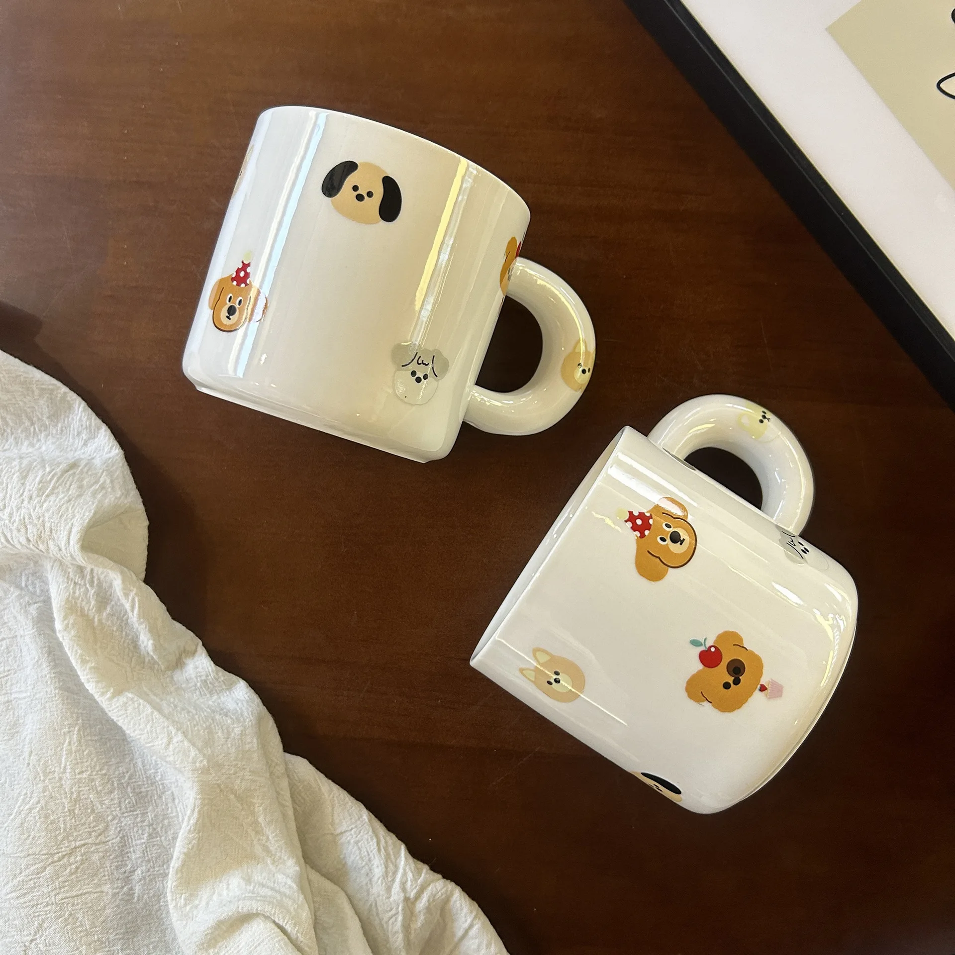 Cute Dog Print Ceramic Mug, Kawaii Coffee Water Cup, Aesthetic Breakfast Milk Cup for Women Home Kitchen Use
Cute Dog Print Ceramic Mug, Kawaii Coffee Water Cup, Aesthetic Breakfast Milk Cup for Women Home Kitchen Use