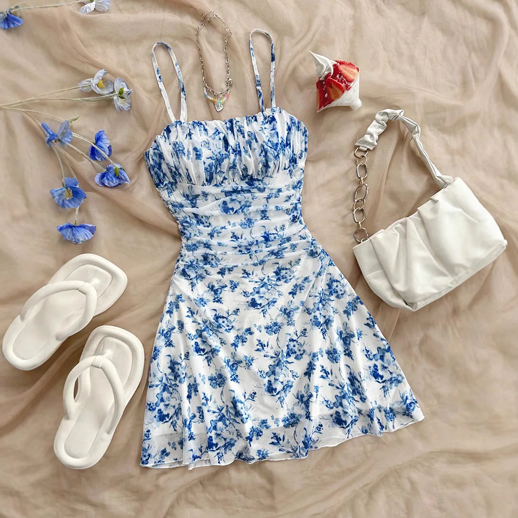 Mini Short Dress Women Sling Dresses Sexy Vestidos Beach Print Streetwear Sleeveless Elegant Splice Y2k Party Night Summer 2025
Mini Short Dress Women Sling Dresses Sexy Vestidos Beach Print Streetwear Sleeveless Elegant Splice Y2k Party Night Summer 2025