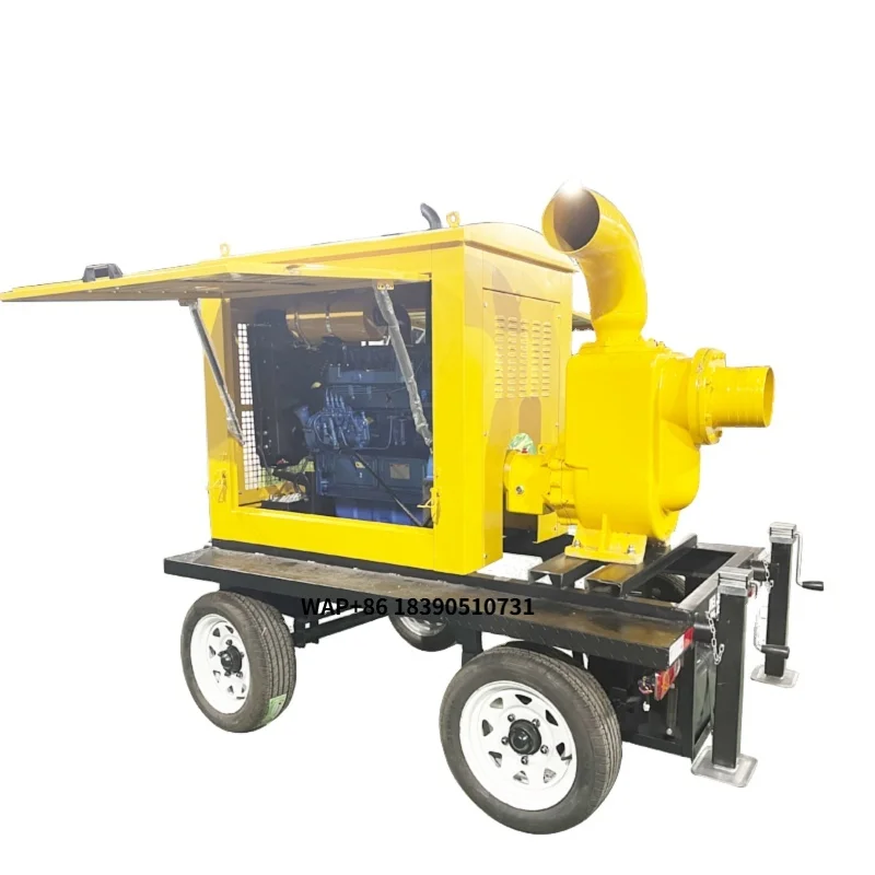 Water Pump Set Trailer Self-Priming Water Pumps with 10m 20m Suction Lift for Irrigation Flood Control Relief Fire Fighti
Water Pump Set Trailer Self-Priming Water Pumps with 10m 20m Suction Lift for Irrigation Flood Control Relief Fire Fighti