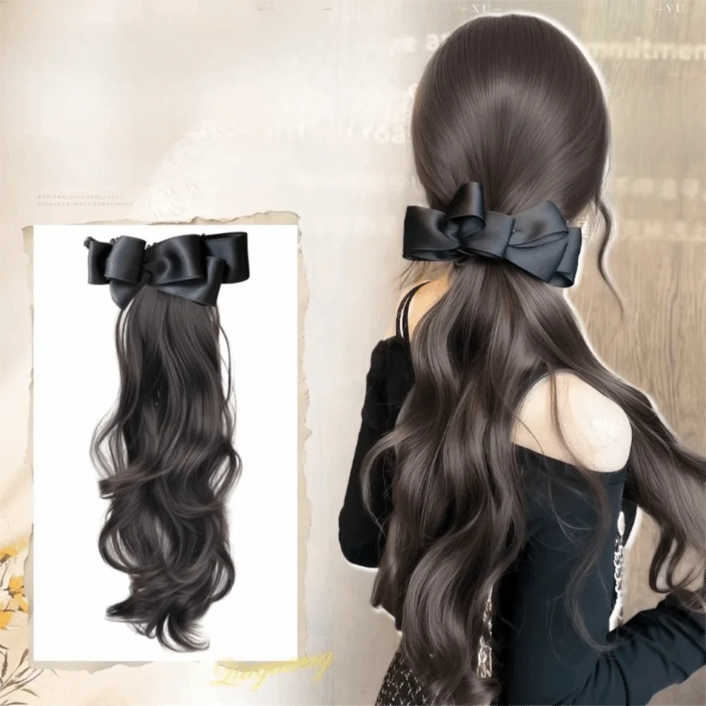 Новый длинный вьющийся парик с бантом, зажим для волос, синтетический пушистый парик, заколка для волос, черная шелковая лента, шиньон, аксессуары для волос
Новый длинный вьющийся парик с бантом, зажим для волос, синтетический пушистый парик, заколка для волос, черная шелковая лента, шиньон, аксессуары для волос