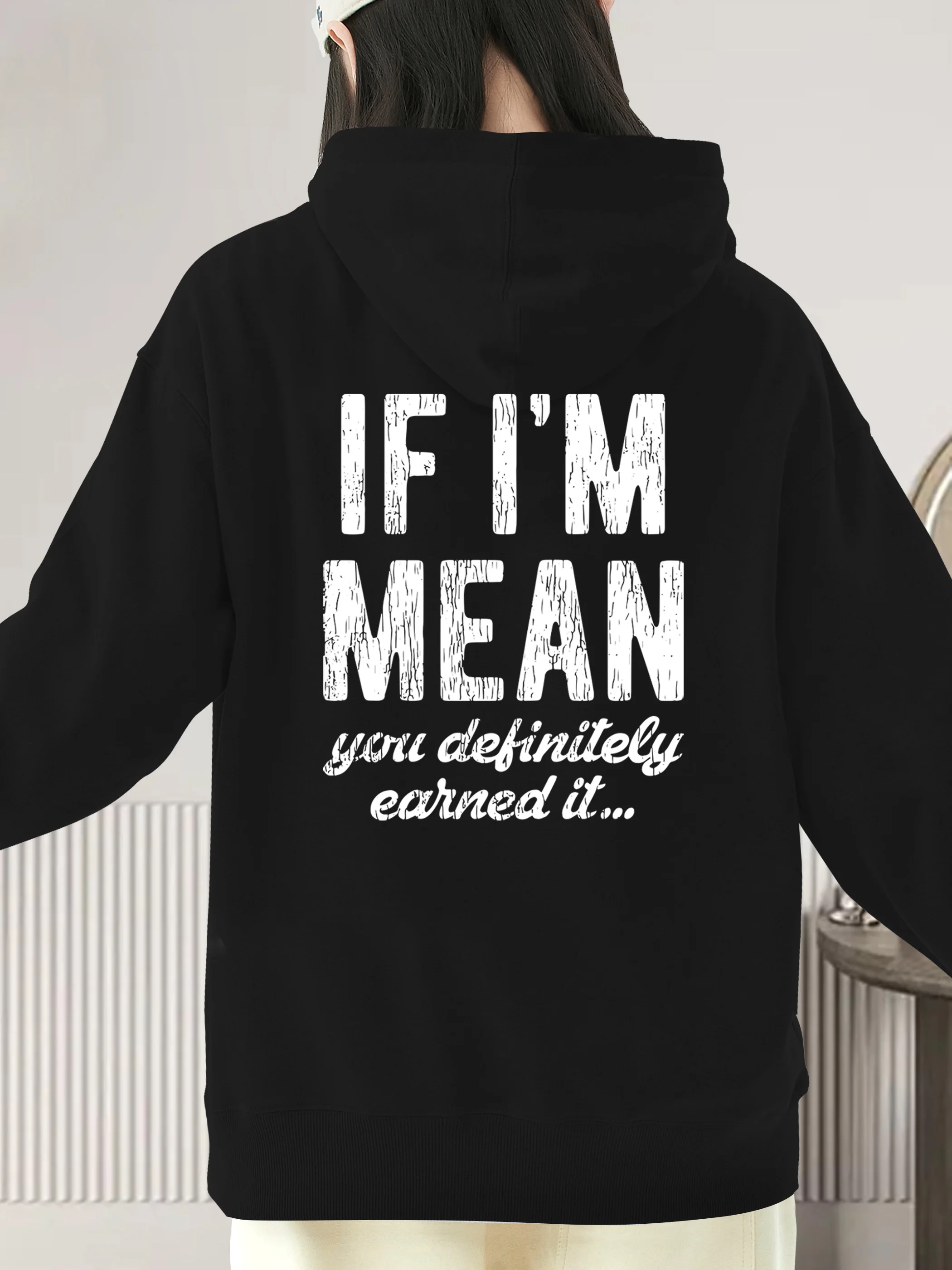 If I'm Mean - A humorous cotton hooded sweater - loose fit, with a classic round neckline, perfect for casual outings
If I'm Mean - A humorous cotton hooded sweater - loose fit, with a classic round neckline, perfect for casual outings