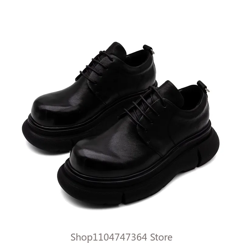 New Design Genuine Leather Sport Casual Shoes Men's Platform Black Thick Sole Outdoor Hiking Sneakers Male Cowhide Trendy
New Design Genuine Leather Sport Casual Shoes Men's Platform Black Thick Sole Outdoor Hiking Sneakers Male Cowhide Trendy