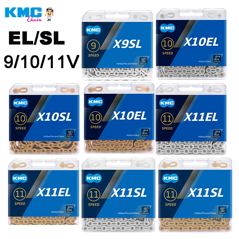Original KMC MTB/Road Bike Chain EL/SL Series Hollow Ultra Light Chain 9SL/10EL/11EL/11SL Silver/Gold 9/10/11S Bik Chain
Original KMC MTB/Road Bike Chain EL/SL Series Hollow Ultra Light Chain 9SL/10EL/11EL/11SL Silver/Gold 9/10/11S Bik Chain