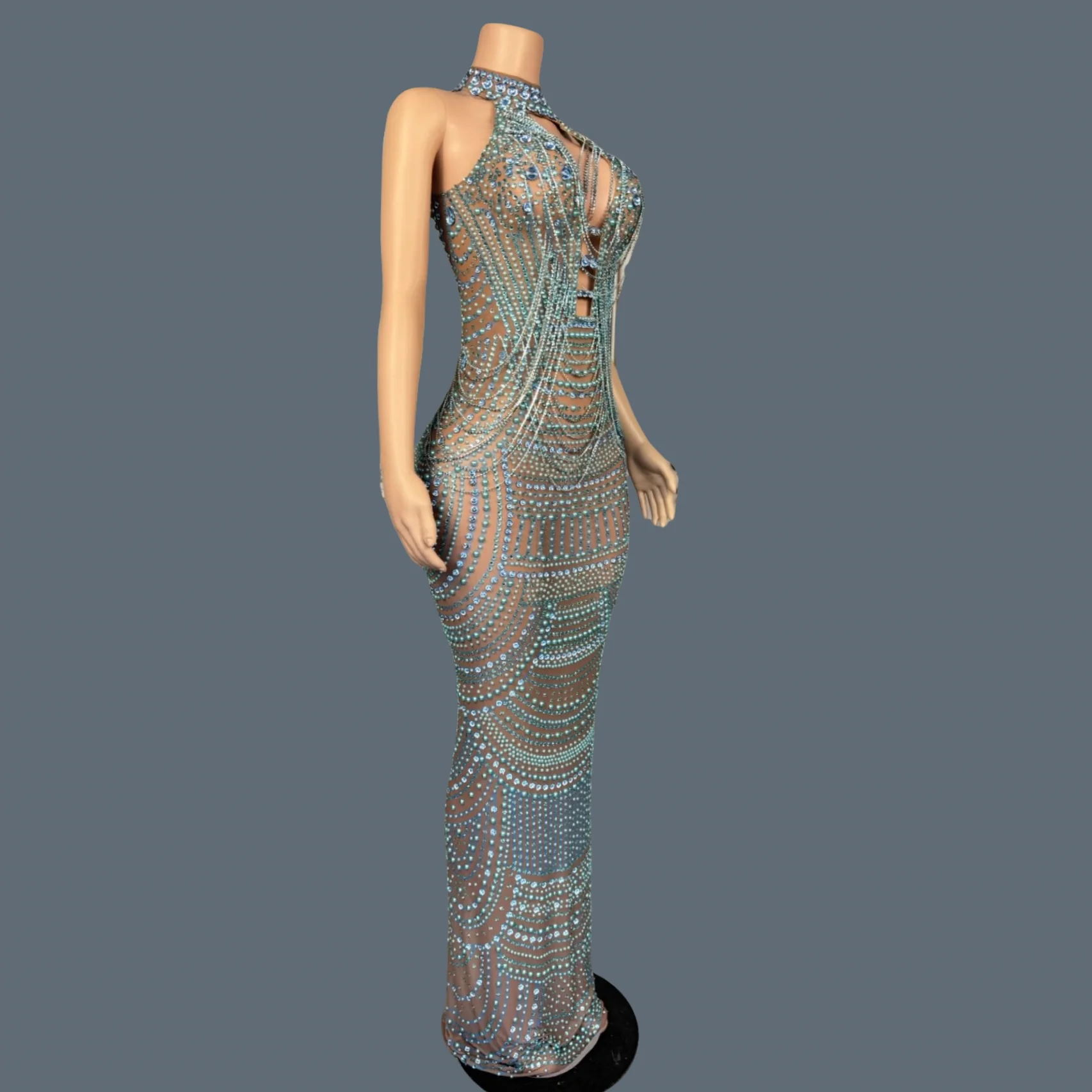 Luxury Couture Rhinestone Elegant Evening Dress Women Birthday Celebrate Party Gown Sexy Mesh See Through Photo Shoot Dress Miwu
Luxury Couture Rhinestone Elegant Evening Dress Women Birthday Celebrate Party Gown Sexy Mesh See Through Photo Shoot Dress Miwu