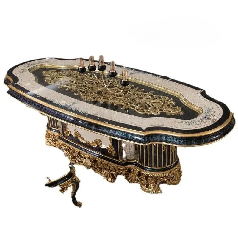 Роскошный обеденный стол и стул в сочетании с большой квартирой, обеденный стол из цельного дерева, длинный обеденный стол, мебель
Роскошный обеденный стол и стул в сочетании с большой квартирой, обеденный стол из цельного дерева, длинный обеденный стол, мебель