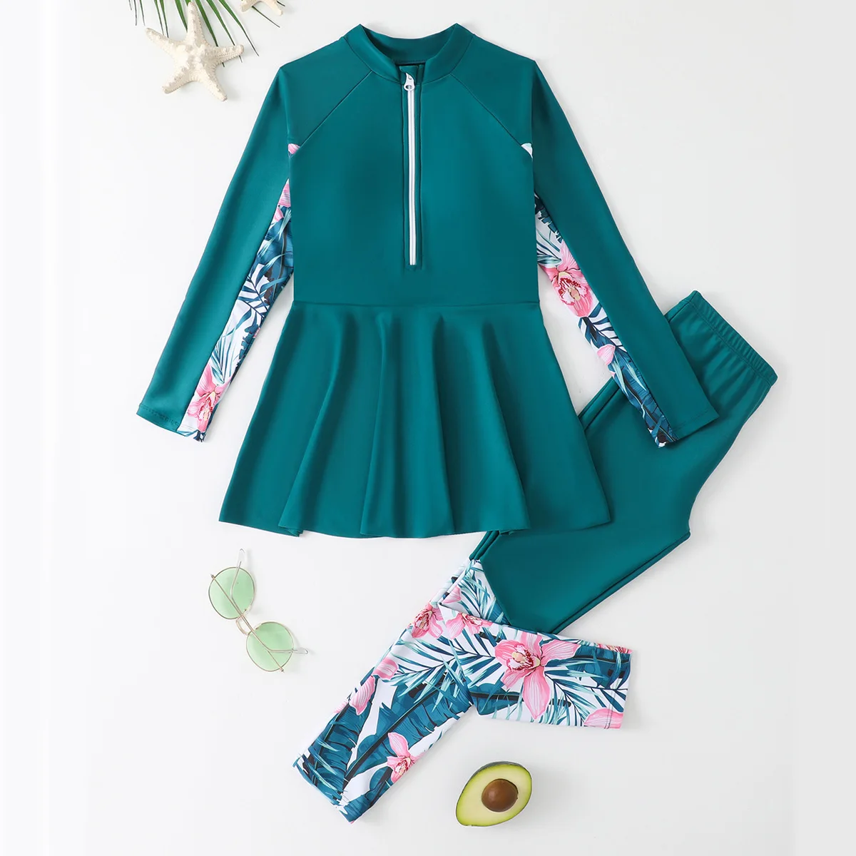 Girl Two Pieces Suit 5-12 Year Children Long Sleeve Skirt Swimsuit 2025 Kid Flower Print Swimwear Burkini Muslim Bathing Suit
Girl Two Pieces Suit 5-12 Year Children Long Sleeve Skirt Swimsuit 2025 Kid Flower Print Swimwear Burkini Muslim Bathing Suit