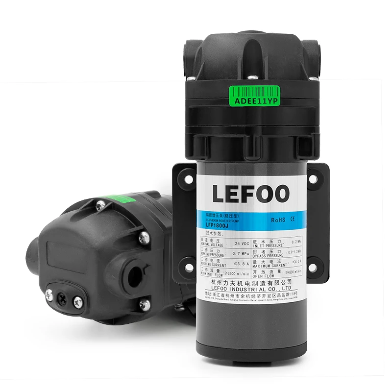 LEFOO 800Gpd небольшой мембранный насос 24 В 4500 мл/мин высокого давления для очистителя воды
LEFOO 800Gpd небольшой мембранный насос 24 В 4500 мл/мин высокого давления для очистителя воды