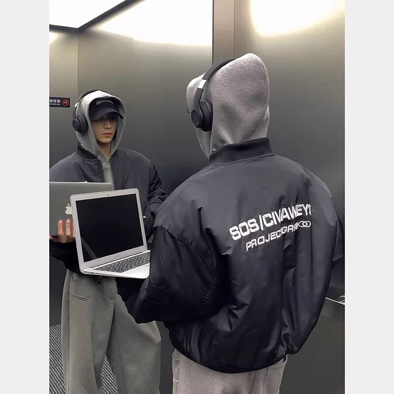 Men's Bla Thiened Cotton Jaet Bomber Flight ort Sle Stand Collar Winter Warm Casual Faion Polyester Fiber Coat
Men's Bla Thiened Cotton Jaet Bomber Flight ort Sle Stand Collar Winter Warm Casual Faion Polyester Fiber Coat