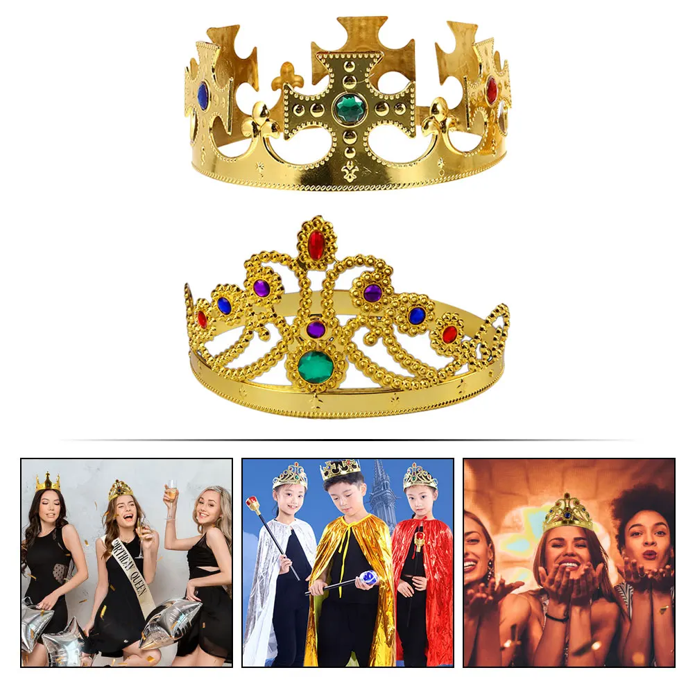 2pcs Halloween Party Crown King Queen Crown Costume Accessories Plastic Crown Birthday Festival Kids Prom Dress Up Cosplay Props
2pcs Halloween Party Crown King Queen Crown Costume Accessories Plastic Crown Birthday Festival Kids Prom Dress Up Cosplay Props