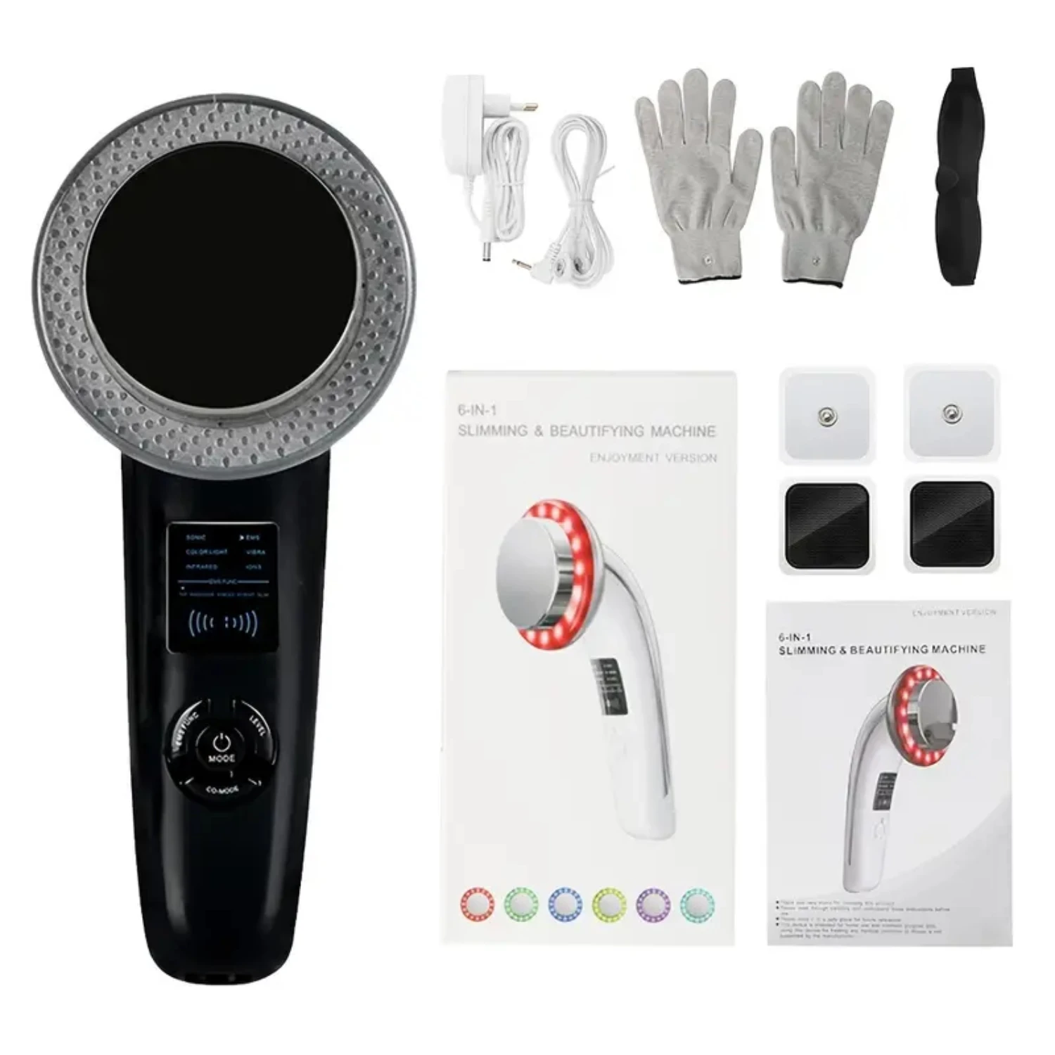 Ultrasonic Cavitation 6-in-1 Body Slimming Massager with Galvanic Infrared EMS Therapy, Effective Anti-Cellulite Fat Burner and
Ultrasonic Cavitation 6-in-1 Body Slimming Massager with Galvanic Infrared EMS Therapy, Effective Anti-Cellulite Fat Burner and