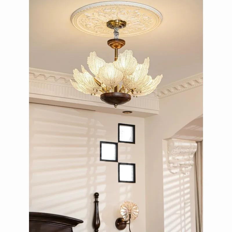 French Retro Mid-Century Light Luxury Chandelier for Living Room Grand Villa American Walnut Lighting High-End Home Decor Led
French Retro Mid-Century Light Luxury Chandelier for Living Room Grand Villa American Walnut Lighting High-End Home Decor Led