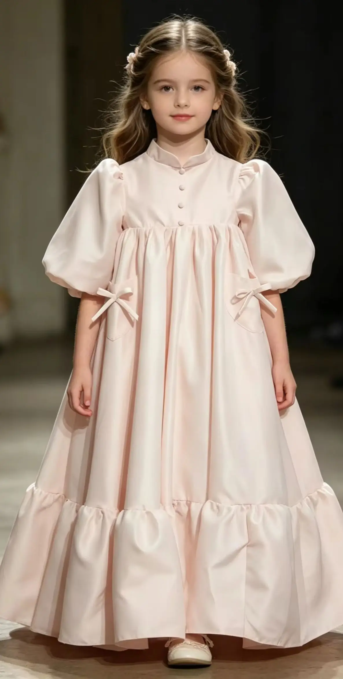 Customized Flower Girl Dress For Wedding Bow Half Sleeve High Waist Floor Length Elegant Kids Birthday First Communion Gown
Customized Flower Girl Dress For Wedding Bow Half Sleeve High Waist Floor Length Elegant Kids Birthday First Communion Gown