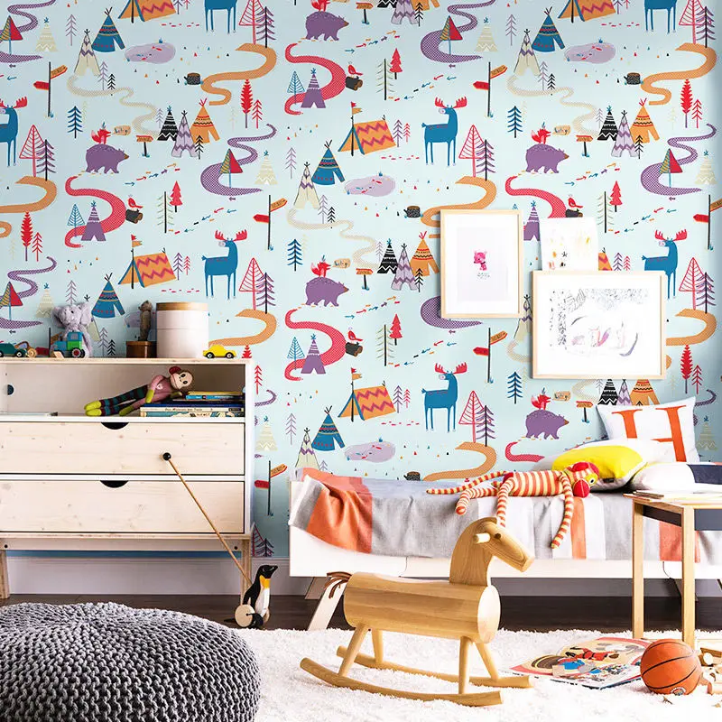 Cartoon Children Forest Animal Wall Papers Home Decor Nordic Kids Boy Girls Room Decoration Wallpapers Roll Contact Paper
Cartoon Children Forest Animal Wall Papers Home Decor Nordic Kids Boy Girls Room Decoration Wallpapers Roll Contact Paper