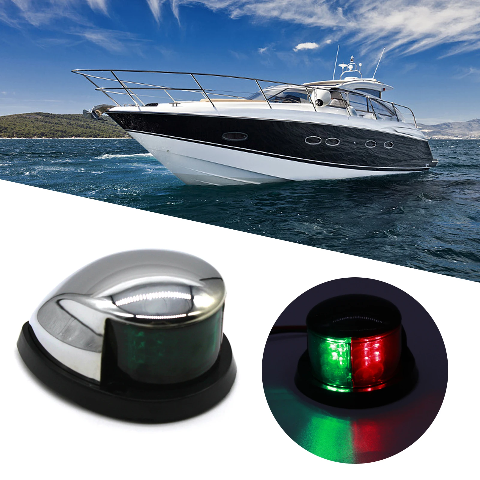 LED Boat Navigation Light LED Red and Green Marine Navigation Light Boat LED Bow Light for Pontoon and Small Boat
LED Boat Navigation Light LED Red and Green Marine Navigation Light Boat LED Bow Light for Pontoon and Small Boat