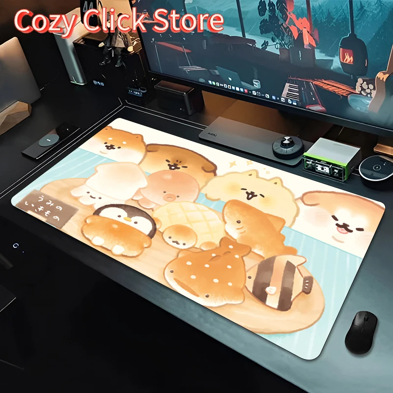 Милый коврик для мыши с хлебом и собакой, коврик для компьютерной игры, игровые аксессуары, нескользящий коврик с принтом, коврик для клавиатуры, ПК, каваи, большой коврик для мыши
Милый коврик для мыши с хлебом и собакой, коврик для компьютерной игры, игровые аксессуары, нескользящий коврик с принтом, коврик для клавиатуры, ПК, каваи, большой коврик для мыши