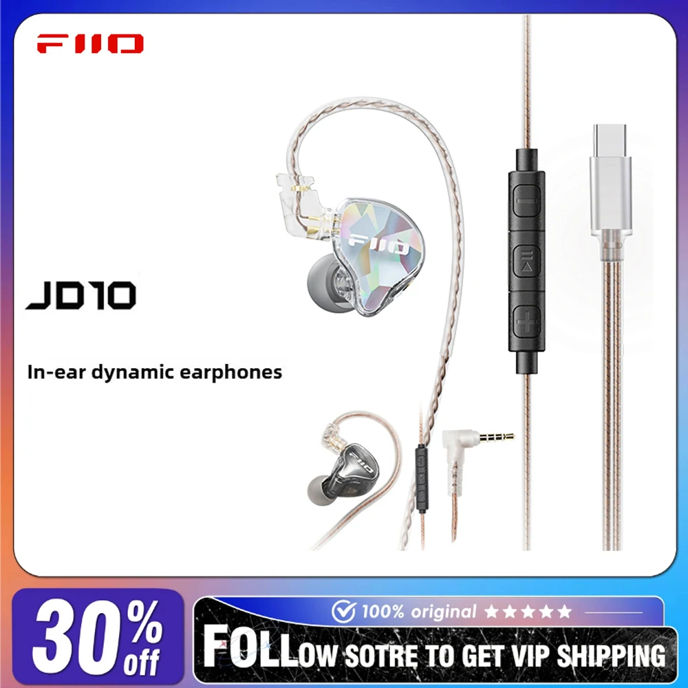 FiiO JD10 in-ear Wired Earphones Hi-Res Audio Dual Cavity Acoustics HIFI Stereo Outdoor Music Headset
FiiO JD10 in-ear Wired Earphones Hi-Res Audio Dual Cavity Acoustics HIFI Stereo Outdoor Music Headset