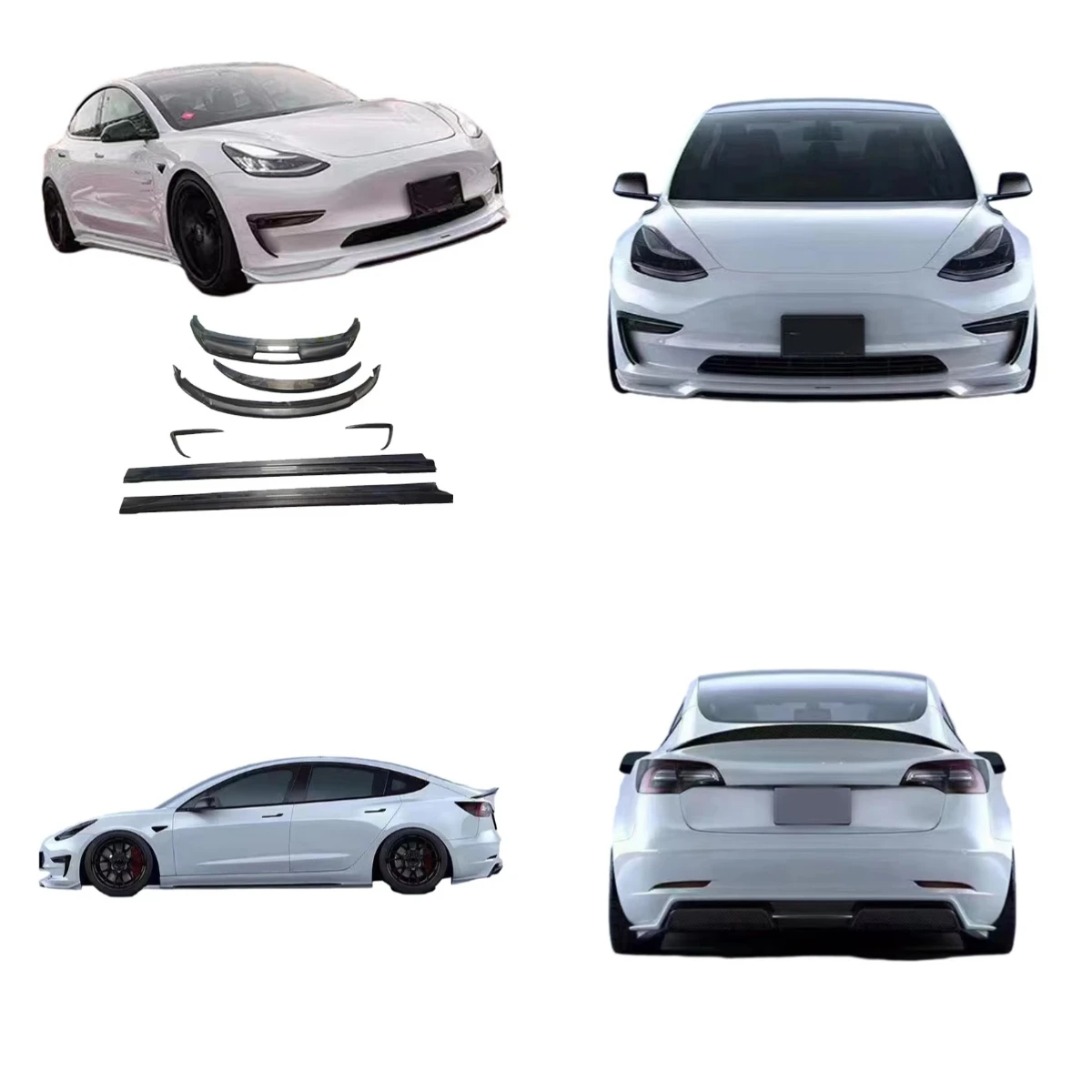 ART Style Carbon Fiber Front Rear Lip Diffuser Side Skirts Spoiler Canards Aero Body Kit for Model 3
ART Style Carbon Fiber Front Rear Lip Diffuser Side Skirts Spoiler Canards Aero Body Kit for Model 3
