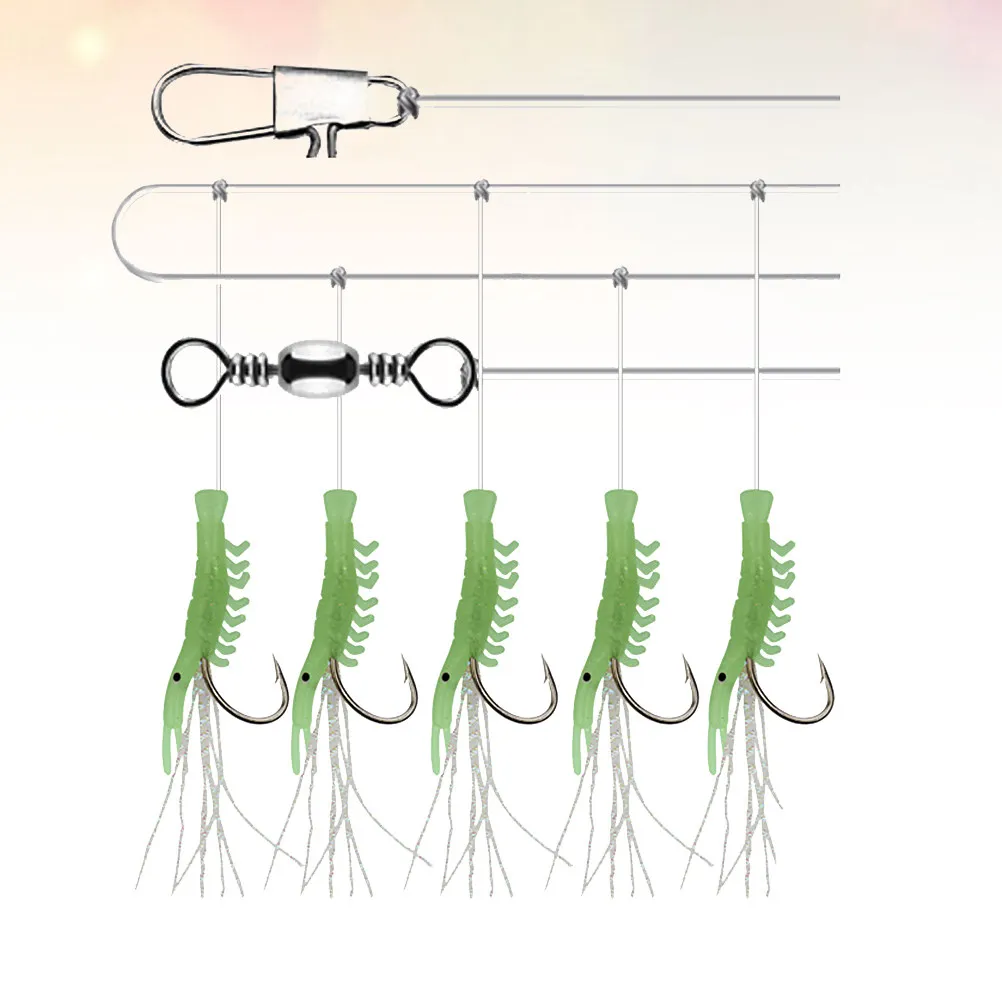 3 Strings Luminous Shrimp Fishing Hook -in-1 Multifunctional Bait Jigs Lure Hook Night Glow Fishhook Carbon Steel
3 Strings Luminous Shrimp Fishing Hook -in-1 Multifunctional Bait Jigs Lure Hook Night Glow Fishhook Carbon Steel