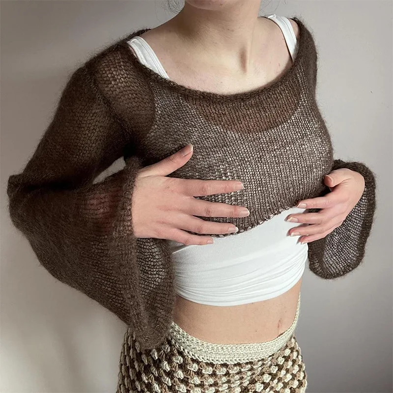 2024 Tee Chic Y2K Women Summer Basic Fashion T Shirt O Neck Knitted Crop Top Breathable Long Sleeve Smock Top Retro
2024 Tee Chic Y2K Women Summer Basic Fashion T Shirt O Neck Knitted Crop Top Breathable Long Sleeve Smock Top Retro