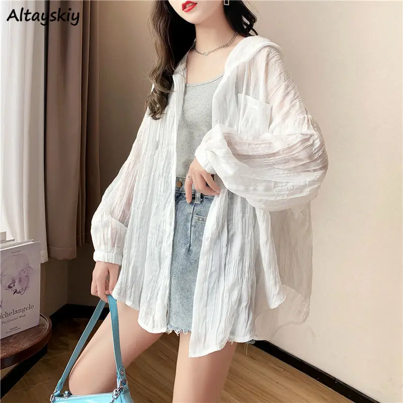 Jackets Woman Basic Long Sleeve Solid Streetwear Trendy Ins Casual Sunscreen Thin Summer Korean Style Loose Ladies New Simple
Jackets Woman Basic Long Sleeve Solid Streetwear Trendy Ins Casual Sunscreen Thin Summer Korean Style Loose Ladies New Simple