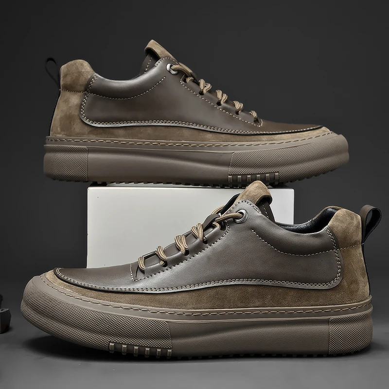 Men Shoes Fashion Genuine Leather Loafers Breathable Autumn Lace Up Comfortable Casual Shoes Outdoor Men Sneakers Shoes
Men Shoes Fashion Genuine Leather Loafers Breathable Autumn Lace Up Comfortable Casual Shoes Outdoor Men Sneakers Shoes