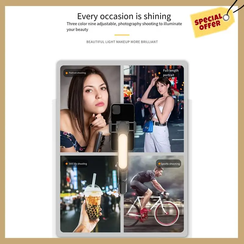 72Cm Anti-Shake Mobile Phone Gimbal Stabilizer Bluetooth Selfie Stick Aluminum Alloy Handheld Stabilizer-WMAN
72Cm Anti-Shake Mobile Phone Gimbal Stabilizer Bluetooth Selfie Stick Aluminum Alloy Handheld Stabilizer-WMAN