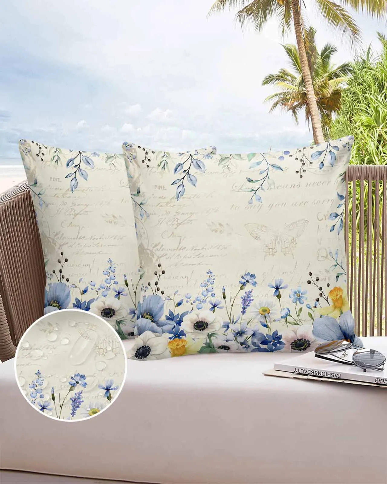 Flower Plants Tulips Eucalyptus Leaves Blue 2/4PCS Outdoor Pillowcase Waterproof Sofa Pillow Cover Garden Cushion Covers Decor
Flower Plants Tulips Eucalyptus Leaves Blue 2/4PCS Outdoor Pillowcase Waterproof Sofa Pillow Cover Garden Cushion Covers Decor