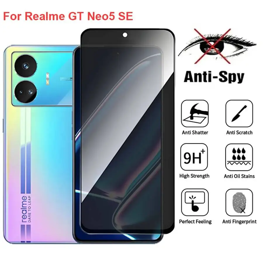 Realme GT Neo5 Anti Spy Privacy Tempered Glass Screen Protector Compatible For Prealme Gtneo5 SE Phone Film
Realme GT Neo5 Anti Spy Privacy Tempered Glass Screen Protector Compatible For Prealme Gtneo5 SE Phone Film