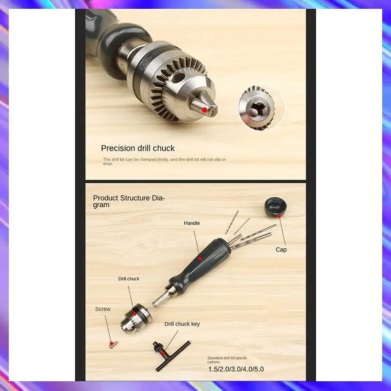 ABNL Large Hand Drill Hand Tool Suitable For Wood, Jewelry, Fine Crafts, Electronic Assembly And Model Making, DIY Drilling
ABNL Large Hand Drill Hand Tool Suitable For Wood, Jewelry, Fine Crafts, Electronic Assembly And Model Making, DIY Drilling