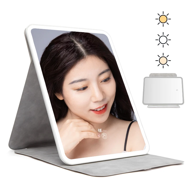 LED Makeup Mirror 3 Colors Dimmable Light Modes USB Charing Fold Mirror Tabletop Vanity Mirror for Travel/Home/Gifts
LED Makeup Mirror 3 Colors Dimmable Light Modes USB Charing Fold Mirror Tabletop Vanity Mirror for Travel/Home/Gifts