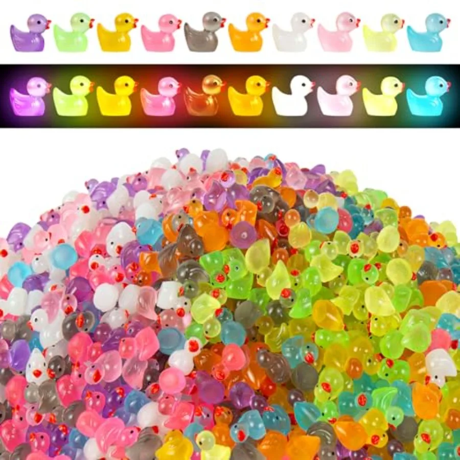 1000Pcs Luminous Mini Resin Duck for Fairy Garden Landscape Aquarium Potted Plant Prank Game DIY Ornament Party to Hide, Miniat
1000Pcs Luminous Mini Resin Duck for Fairy Garden Landscape Aquarium Potted Plant Prank Game DIY Ornament Party to Hide, Miniat