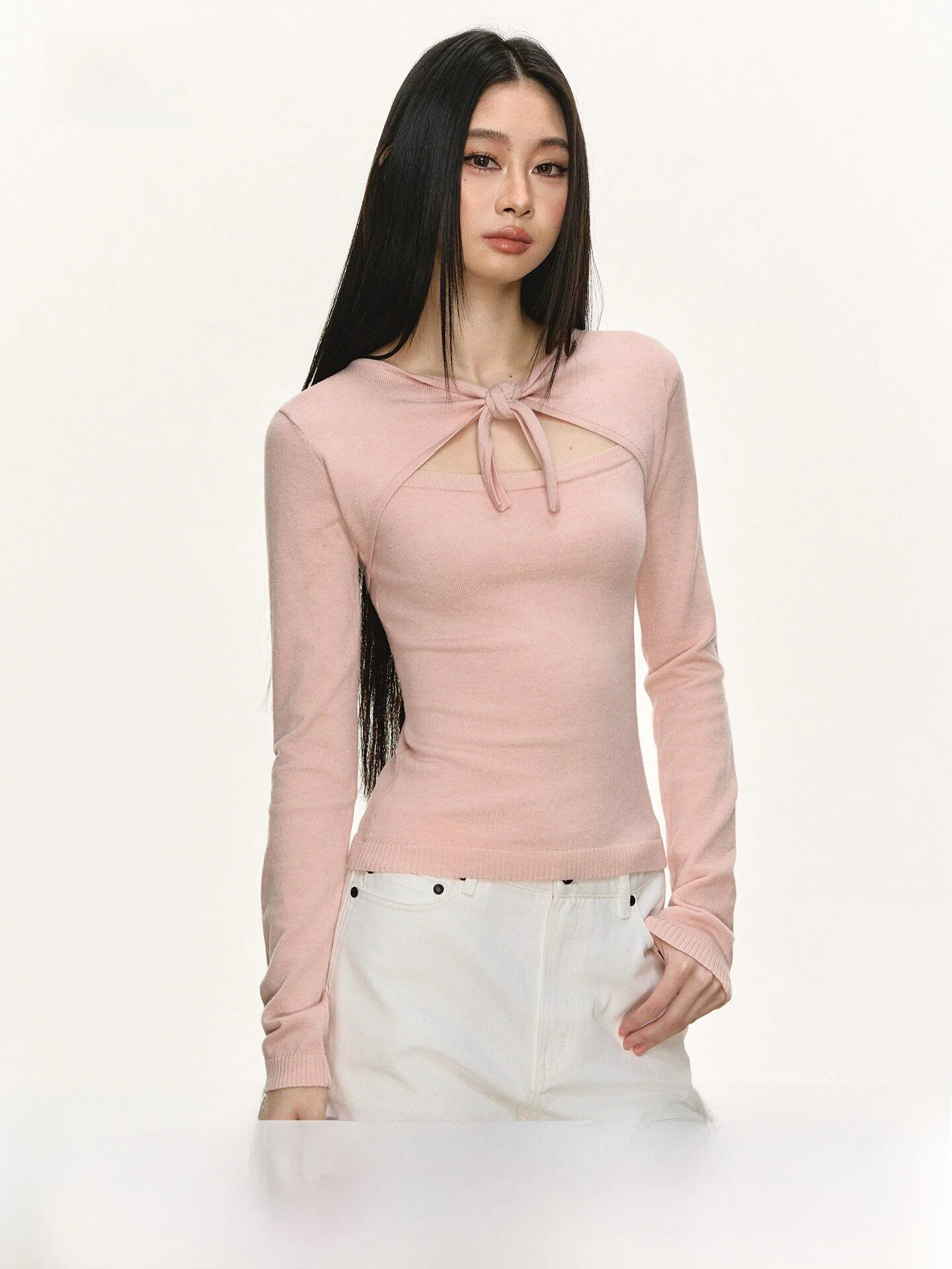 Anna Aneae Women's Knitted Sweater with Bow-Tie Design Long Sve Pink Knot Trendy Top Casual Sle Spring Faion
Anna Aneae Women's Knitted Sweater with Bow-Tie Design Long Sve Pink Knot Trendy Top Casual Sle Spring Faion